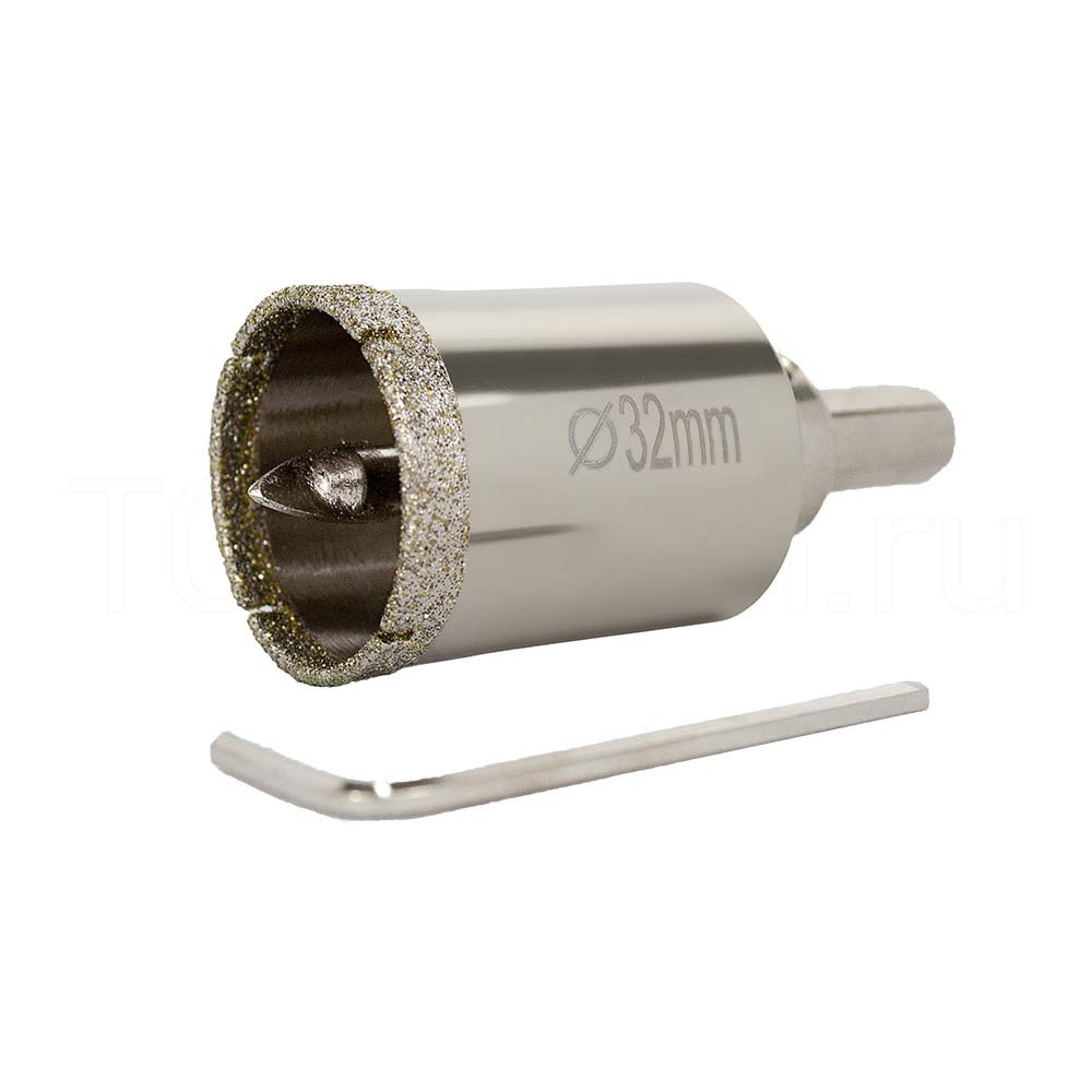 Diamond Core Drill Bit (com broca de liga central) - 32 mm padrão