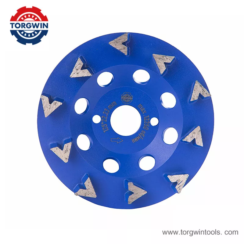 Rebolo de diamante para soldagem de alta frequência com dentes em formato de seta 125 mm